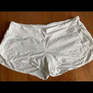 White LuluLemon shorts